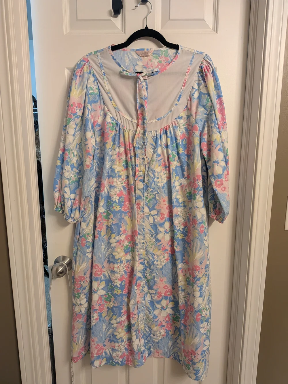 Jilandre Floral Blue & Pink Polycotton Housedress